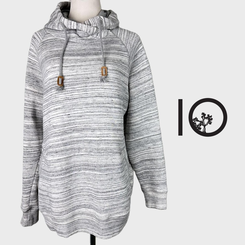 Tentree Gray Space Dye Cowl Neck Hoodie Sweatshirt Womens Large